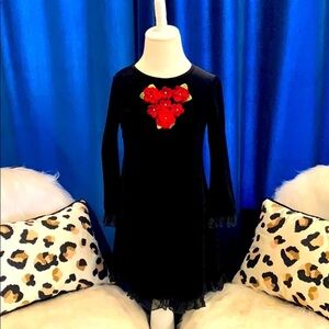 Beautiful Black Velvet Plum Pudding dress
